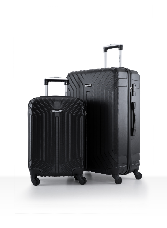 2-Piece Black Luggage Bags