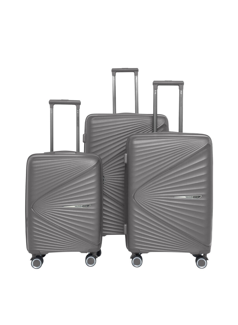 3-Piece Grey Luggage Set
