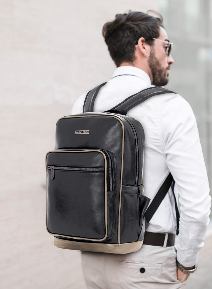 Parajohn Unisex Leather Backpack